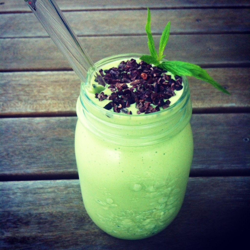 Vegan Mint Choc Chip Smoothie