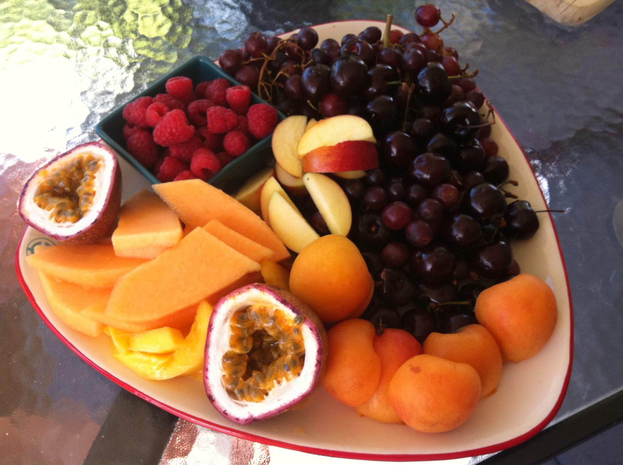 fruit platter Vegan Sparkles with Rebecca Weller