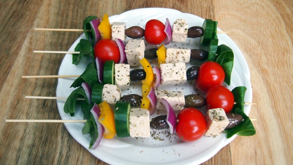 Greek Salad Kebabs