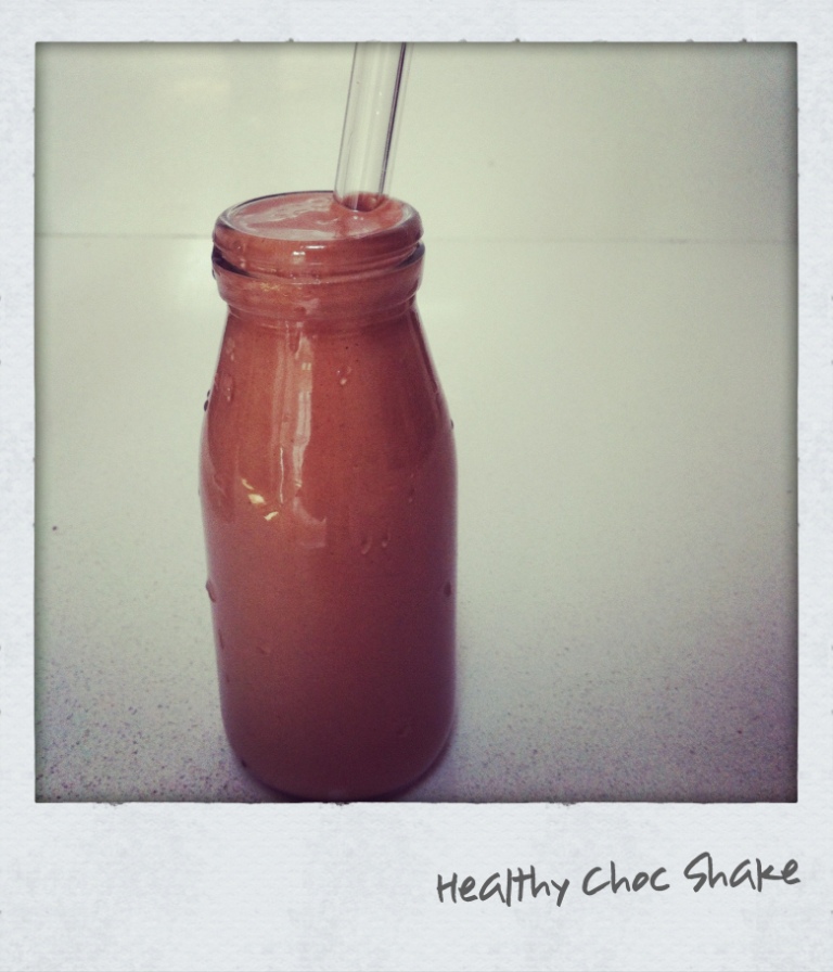 healthy choc shake smoothie