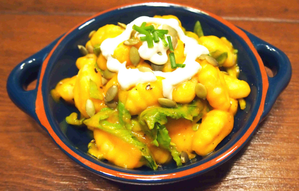 Vegan Pumpkin Goat Cheese Gnocchi