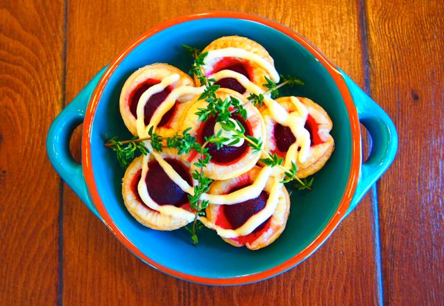 Beetroot & Vegan Goat Cheese Tarts